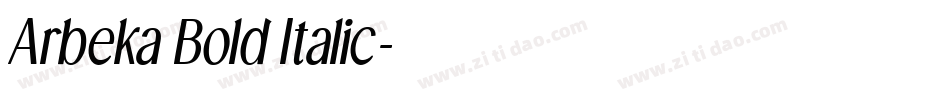 Arbeka Bold Italic字体转换